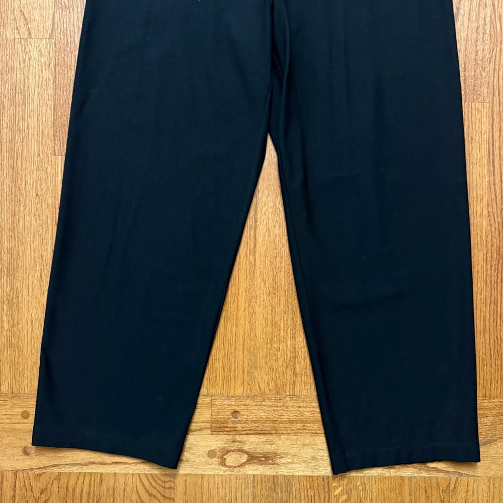 Eileen Fisher Washable Stretch Crepe Straight Pants in Black size L P petite - Picture 6 of 13